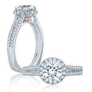 A.JAFFE 14 Karat Signature Engagement Ring MES872