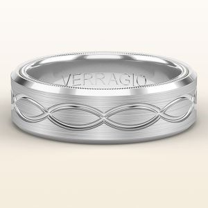 Verragio 14 Karat White Gold Wedding Band VW-7013