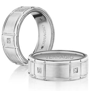 Verragio 14 Karat White Gold Wedding Band VWD-8905