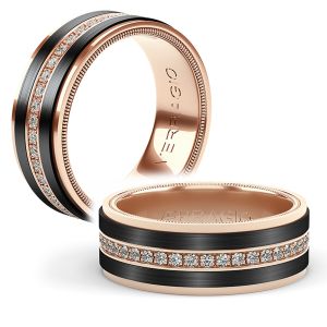 Verragio 14 Karat Diamond Wedding Band VWFXD-8504-Rose