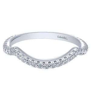Gabriel 14 Karat Curved Matching Wedding Band WB10192W44JJ