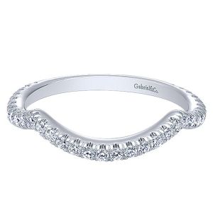 Gabriel 14 Karat Curved Matching Wedding Band WB10192W44JJ