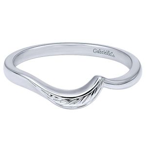 Gabriel 14 Karat Curved Matching Wedding Band WB10253W4JJJ