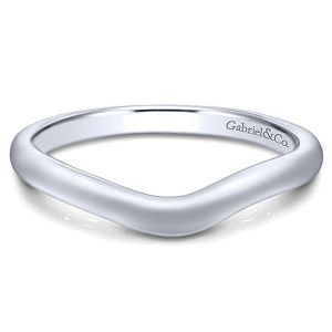 Gabriel 14 Karat Curved Matching Wedding Band WB10257W4JJJ