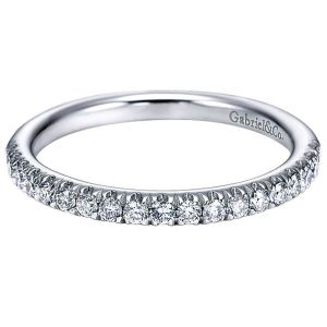 Gabriel 14 Karat White Gold Straight Wedding Band WB10698W44JJ