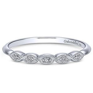 Gabriel 14 Karat Matching Straight Wedding Band WB11747R4W44JJ