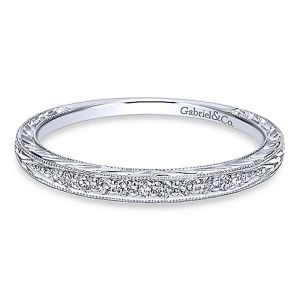 Gabriel 14 Karat White Gold Matching Wedding Band WB11827C6W44JJ