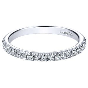 Gabriel 14 Karat White Gold Straight Wedding Band WB12781W44JJ