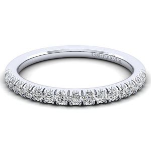 Gabriel 14 Karat White Gold Straight Wedding Band WB14104W44JJ