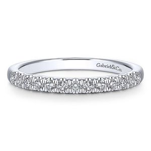 Gabriel 14 Karat White Gold Matching Wedding Band WB14399R4W44JJ