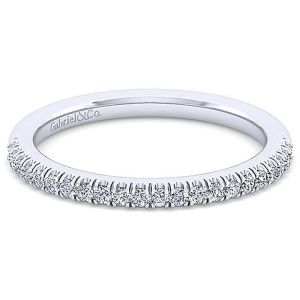 Gabriel 14 Karat White Gold Straight Wedding Band WB14412O4W44JJ
