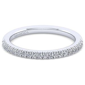 Gabriel 14 Karat White Gold Straight Wedding Band WB14412O4W44JJ