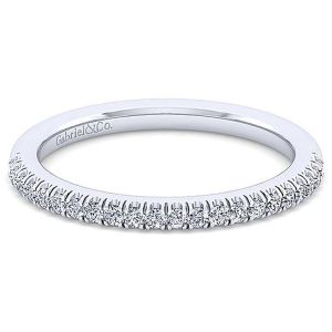 Gabriel 14 Karat White Gold Straight Wedding Band WB14412S4W44JJ