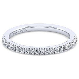 Gabriel 14 Karat White Gold Straight Wedding Band WB14412S4W44JJ