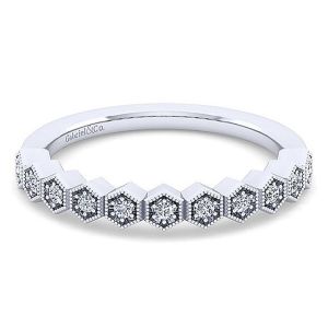 Gabriel 14 Karat White Gold Straight Wedding Band WB14429S4W44JJ