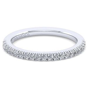 Gabriel 14 Karat White Gold Straight Wedding Band WB14508C4W44JJ