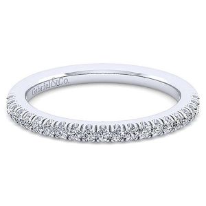 Gabriel 14 Karat White Gold Straight Wedding Band WB14508S4W44JJ