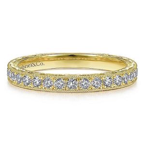 Gabriel 14 Karat Yellow Gold Straight Wedding Band WB14770R4Y44JJ