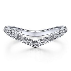 Gabriel 14 Karat White Gold Matching Wedding Band WB14964R4W44JJ
