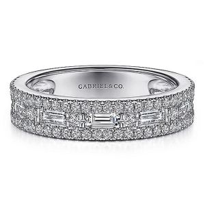 Gabriel 14 Karat White Gold Matching Wedding Band WB15175R4W44JJ