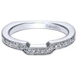 Gabriel 14 Karat Curved Wedding Band WB6095W44JJ