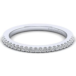 Gabriel 14 Karat White Gold Straight Wedding Band WB6419C4W44JJ