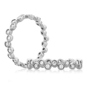 A.JAFFE Metropolitan Collection 14 Karat Diamond Wedding Ring WR0842 / 51