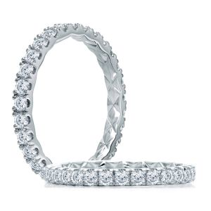 A.JAFFE Platinum Classic Diamond Wedding / Anniversary Ring WR1024Q