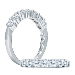 A.JAFFE Platinum Classic Diamond Wedding / Anniversary Ring WR1029Q