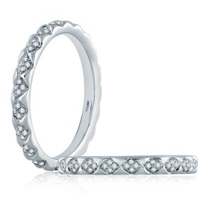 A.JAFFE Platinum Classic Diamond Wedding / Anniversary Ring WR1047Q