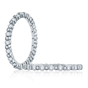 A.JAFFE Platinum Metropolitan Diamond Stackable Ring WR1048
