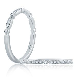 A.JAFFE 18 Karat Classic Diamond Stackable Ring WR1056