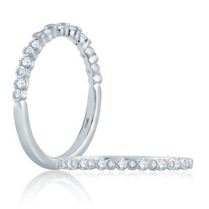 A.JAFFE Platinum Classic Diamond Stackable Ring WR1057