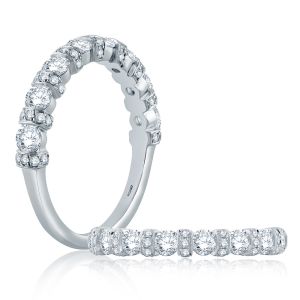 A.JAFFE Platinum Classic Diamond Wedding / Anniversary Ring WR1069