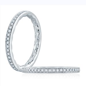 A.JAFFE Platinum Classic Diamond Wedding / Anniversary Ring WR1072Q