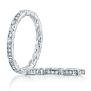 A.JAFFE Platinum Classic Diamond Wedding / Anniversary Ring WR1077Q