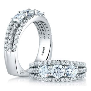 A Jaffe Signature Platinum Wedding Ring WRS063 / 169