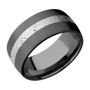 Lashbrook Z10D13/METEORITE Zirconium Wedding Ring or Band
