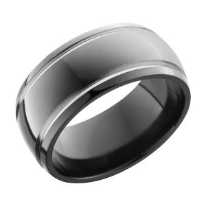 Lashbrook Z10D/21W Polish Zirconium Wedding Ring or Band