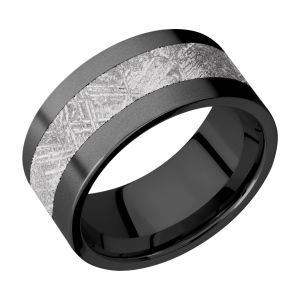 Lashbrook Z10F15/METEORITE Zirconium Wedding Ring or Band