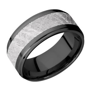 Lashbrook Z10FGE16/METEORITE Zirconium Wedding Ring or Band