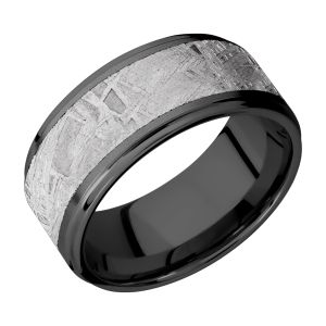 Lashbrook Z10FGE17/METEORITE Zirconium Wedding Ring or Band
