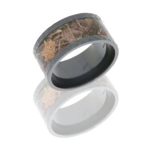 Lashbrook Z11F17/KINGSWOODLAND HAMMER-POLISH Camo Wedding Ring or Band