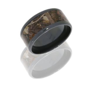 Lashbrook Z12B18(NS)/KINGSWOODLAND POLISH Camo Wedding Ring or Band