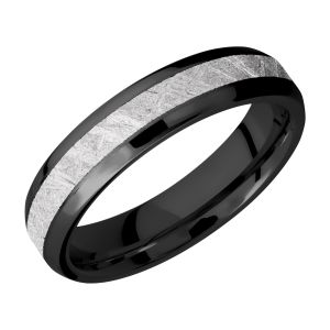 Lashbrook Z5B13(NS)/METEORITE Zirconium Wedding Ring or Band