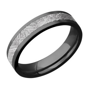 Lashbrook Z5F13/METEORITE Zirconium Wedding Ring or Band