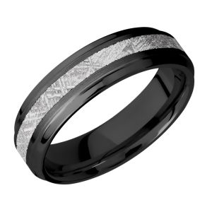Lashbrook Z6B13(S)/METEORITE Zirconium Wedding Ring or Band