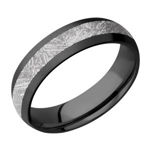 Lashbrook Z6D13/METEORITE Zirconium Wedding Ring or Band