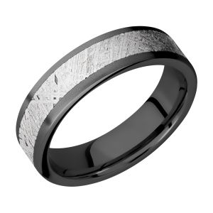 Lashbrook Z6F14/METEORITE Zirconium Wedding Ring or Band