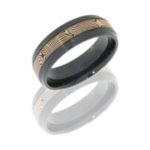 Lashbrook Z7B13/M14KRSH SATIN-POLISH Zirconium Wedding Ring or Band